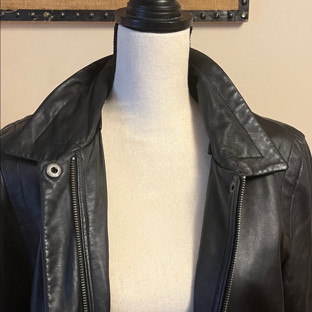 Siena Studio Black Leather Jacket, fits medium, tag says large - Picture 3 of 16